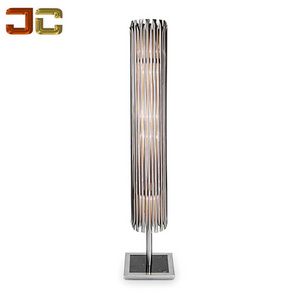 Rose gold stainless steel floor luxury lamp for hotel room