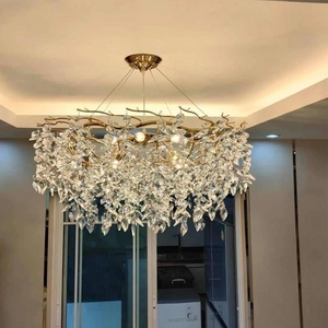 JC LIGHTING 360 light led chandelier round crystals lighting modern american house lamp custom design for entryway