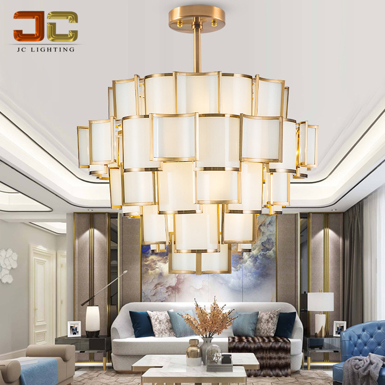 Northern Europe style double entry building large chandelier for revolving stair villa sitting room lamp