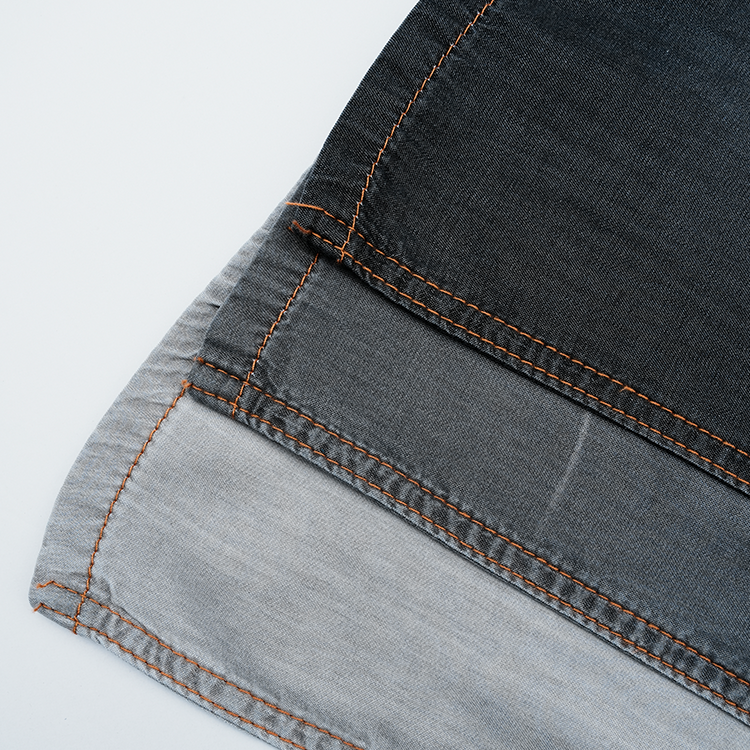 Black Colour Denim Fabric 8.5oz Wrinkle Resistant Cotton Denim Jean Fabric With Good Stretchable Cloth