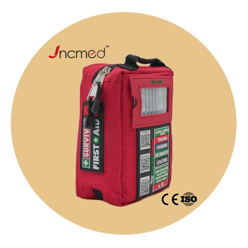 JCMED Portable MINI Outdoor First Aid Kit  Three-layer Folding Car Portable Trauma First Aid Kit