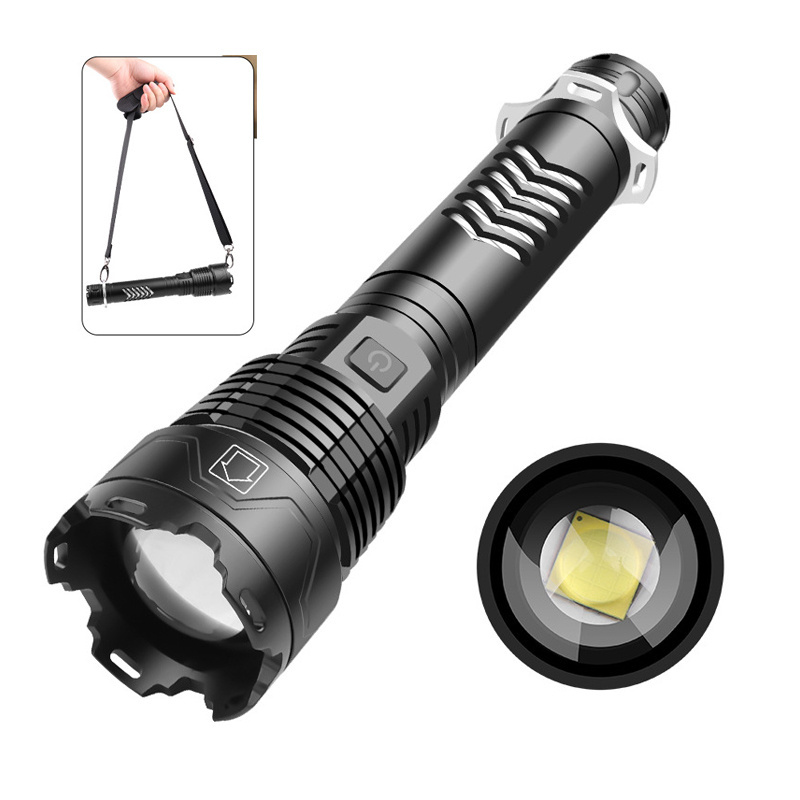 Waterproof backpack torch Advanced camping outdoor Torch  USB rechargeable Zoom Flash Lights