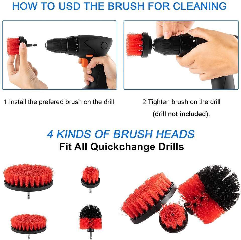 19 in 1 Car Wash Brush Wheel & Tire Brush Car Detailing kits Easy Reach Wheel and Rim Brush