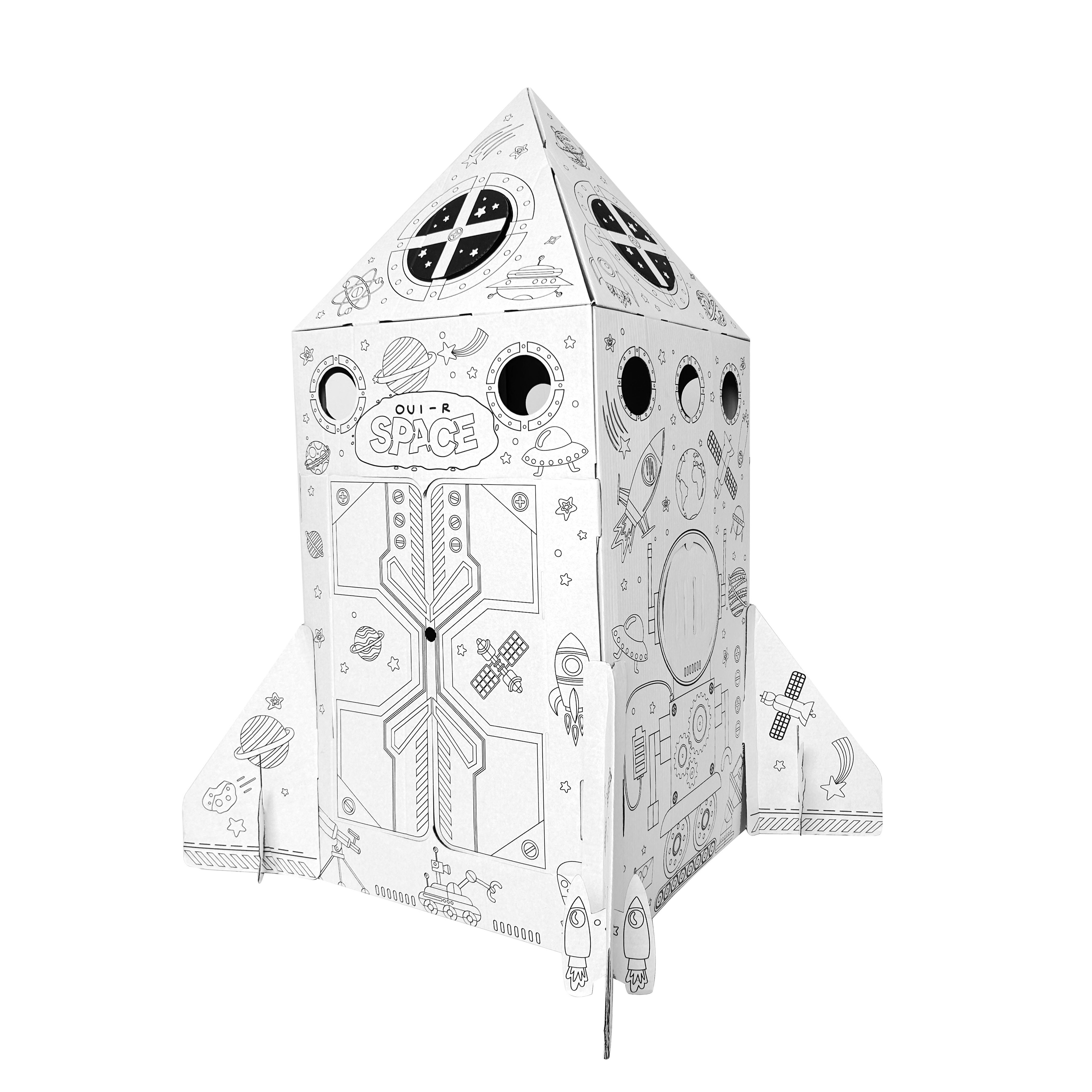 New Graffiti Paper House Kids Educational Kits Creative 3D DIY Kids Craft Drawing Paper House Gift Set for Coloring