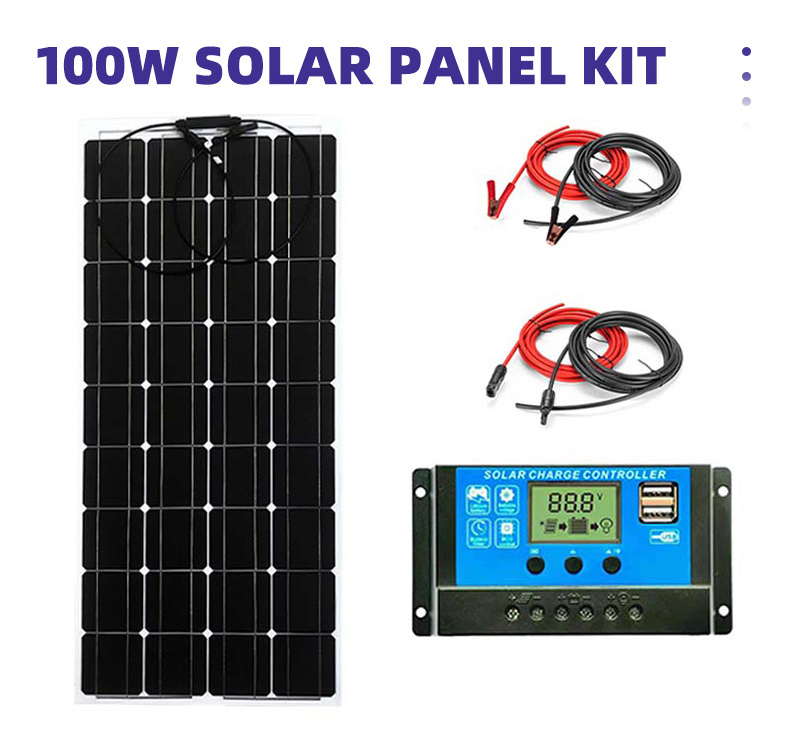 JCNS High Quality Cells Etfe 100 W Flexible Self-Sticking Solar Panels Monocrystalline Off Grid Thin Flexible Light Solar Panels