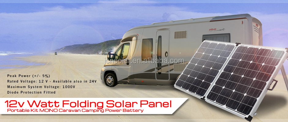 JCN 12V 120W MONO portable folding solar panel for RV camping boat