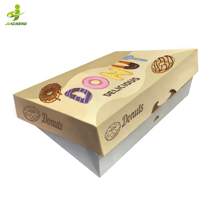 Custom Automatic One-Piece Design Food Grade Printed Cake Cookie Bakery Pastry Macaron Donut Packaging Paper Boxes with logo