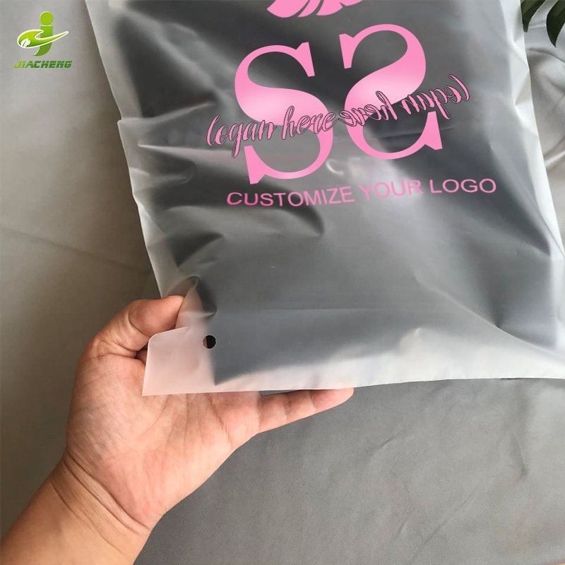 Custom Logo Matte/Frosted Plastic Poly Ziplock Clothes Packaging Slider Zipper Bags, T Shirt Swimwear Zip Lock Clothing Bags