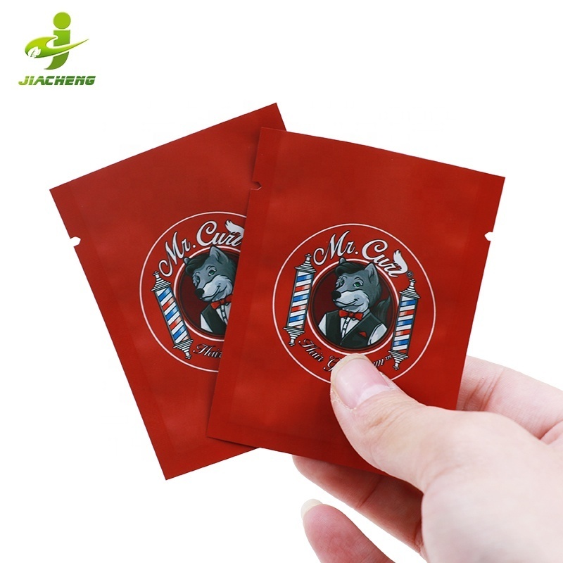 JIACHENG Small Three Side Seal Cosmetic Shampoo Packet Aluminum Foil Sachets empty Essence Oil Cream Serum Packaging packets