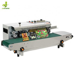 FR 900 automatic continues aluminum foil plastic pouch bag band heat sealer sealing machines for food plastics packages