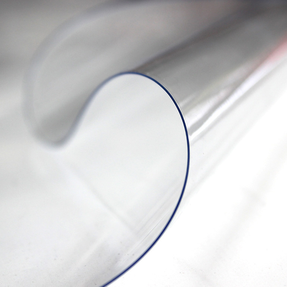 High quality 1mm 2mm 3mm transparent soft clear pvc film for table protector pvc tablecloth desktop cover