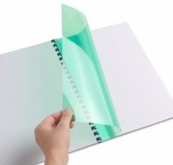 Custom Made PVC Book Cover Different Color 0.5mm A4 Size PVC Binding Cover