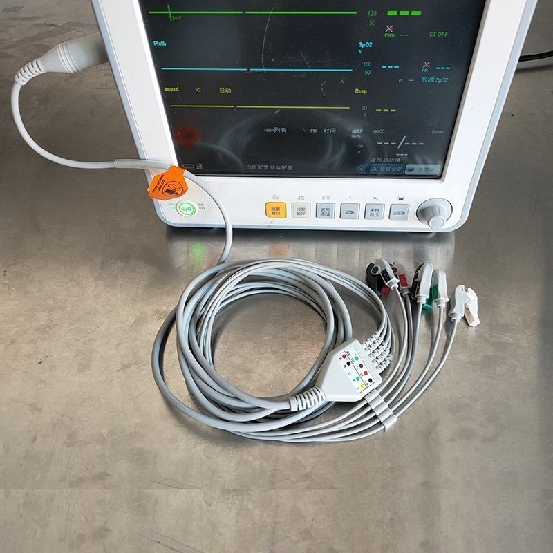 ECG Series With Electrocardiograph 6pin 3Lead Clip Medical Cables ECG Cables for MINDRAY Holter Ecg