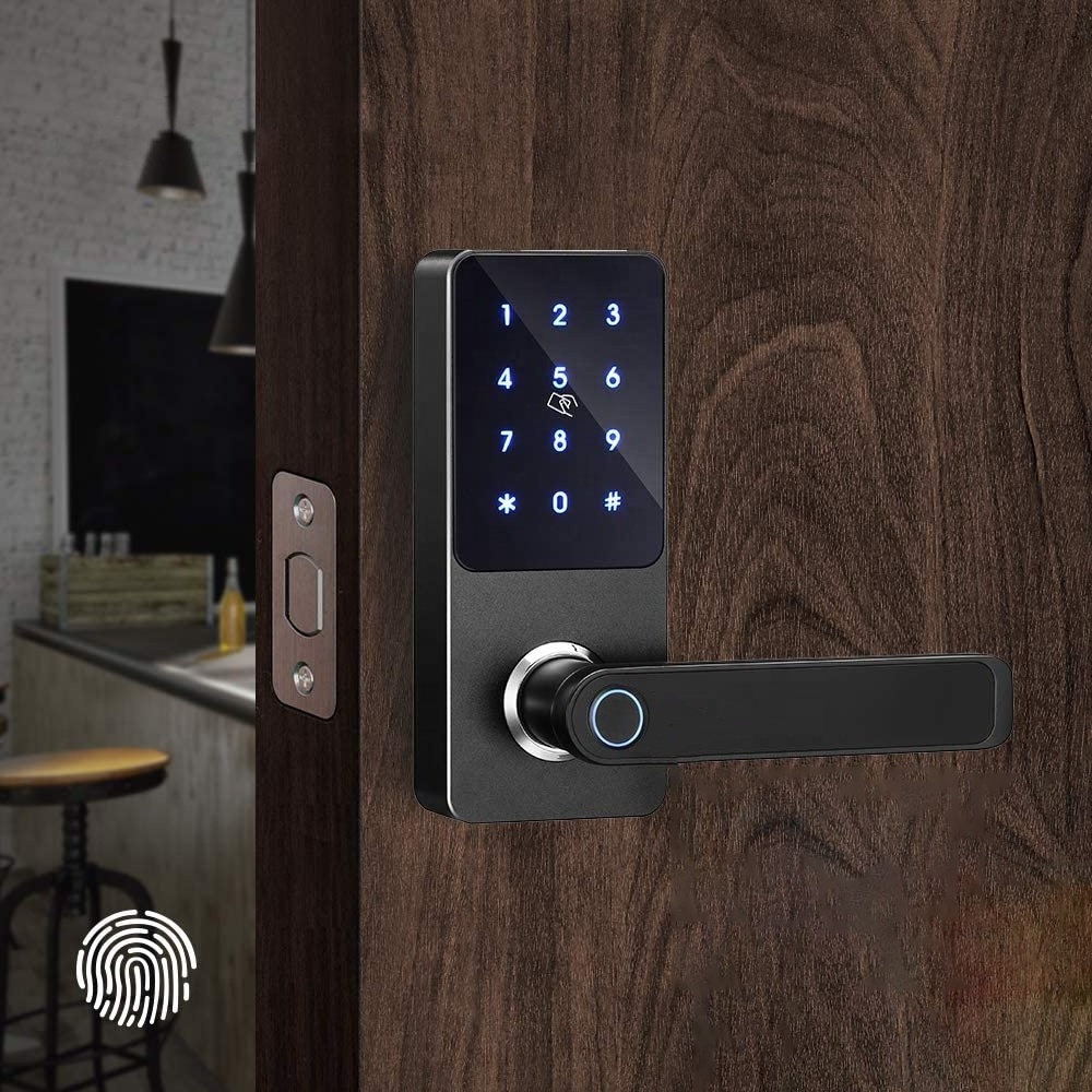 Electronic front door lock wireless wifi keypad deadbolt smart home lock Blue tooth APP TTlock Unlock