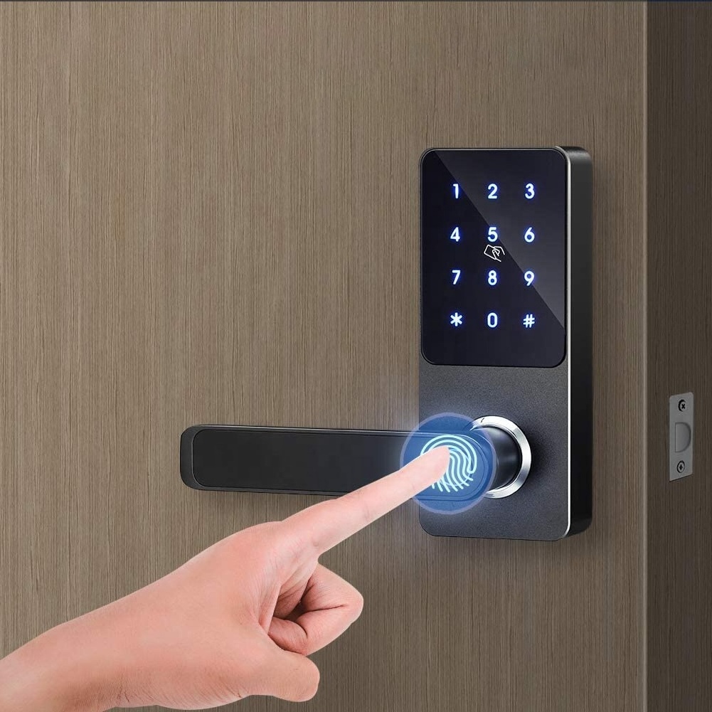 Electronic front door lock wireless wifi keypad deadbolt smart home lock Blue tooth APP TTlock Unlock