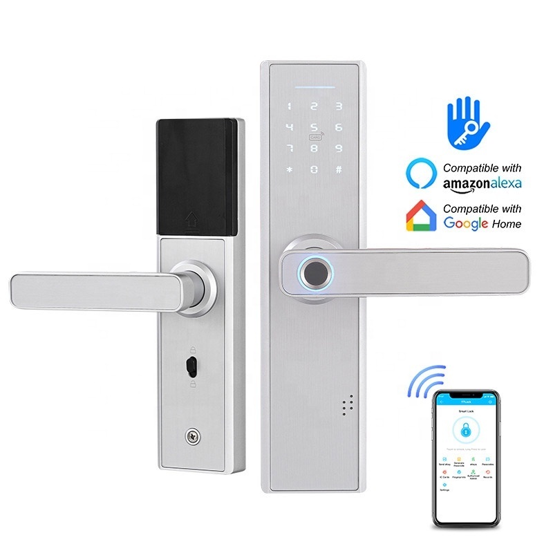 Smart appliances zinc alloy apartment portable door lock smartlock with fingerprint reader