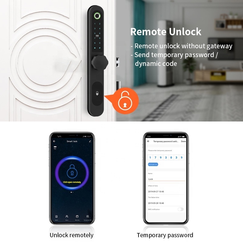 Digital Tuya App Wireless Smart Lock Sliding door Pin Lock With 2885 3585 4585 6085 Mortise