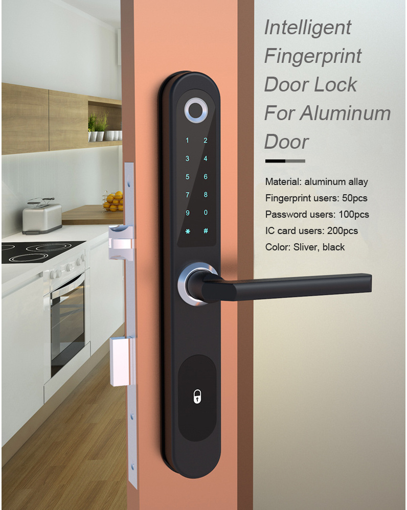 Digital Tuya App Wireless Smart Lock Sliding door Pin Lock With 2885 3585 4585 6085 Mortise