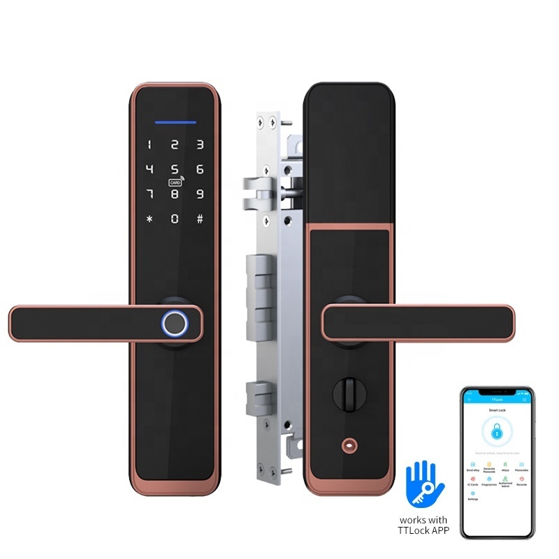 6052 anti-theft mortise security home smart door lock with TTlock APP control