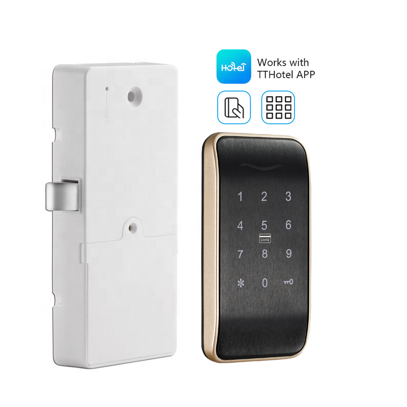 Online management fitness keyless locker lock public mode wristband key card rfid locker lock with TThotel TTlock app manage