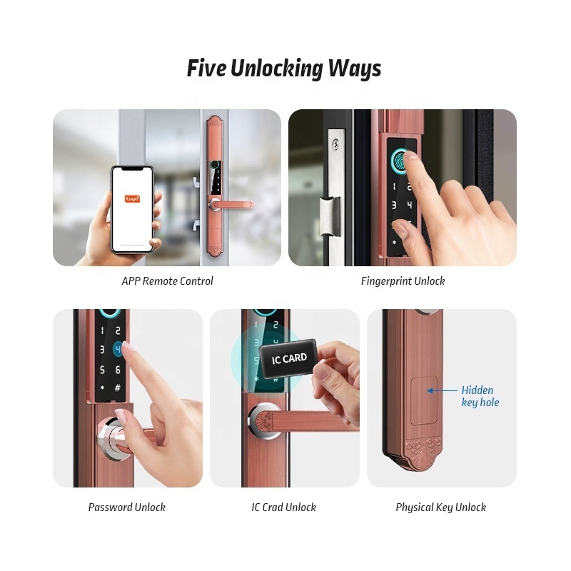 IP68 Waterproof Wifi Gate Intelligent Door Lock Electronic Aluminum Sliding Tuya Smart Lock Outdoor