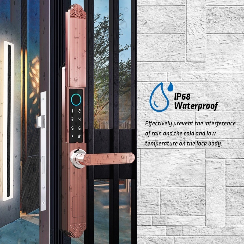 IP68 Waterproof Wifi Gate Intelligent Door Lock Electronic Aluminum Sliding Tuya Smart Lock Outdoor