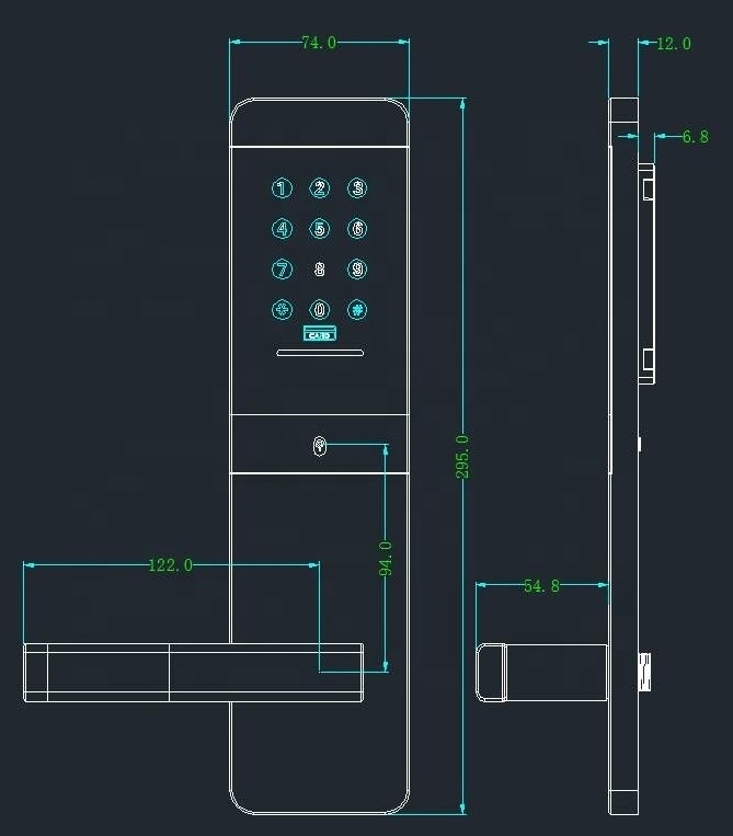 Wholesale Electric Touchless Hotel Lock System with RFID Card Unlock