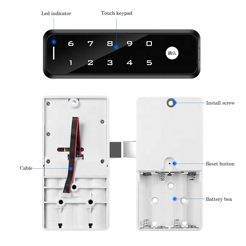 High security cabinet lock digital public mode smart cabinet lock drawer