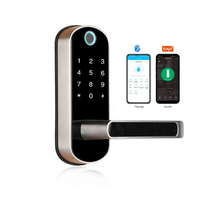 Smart WiFi Tuya/TTlock App keyless enter scanner biometric fingerprint rfid card door lock for apartment