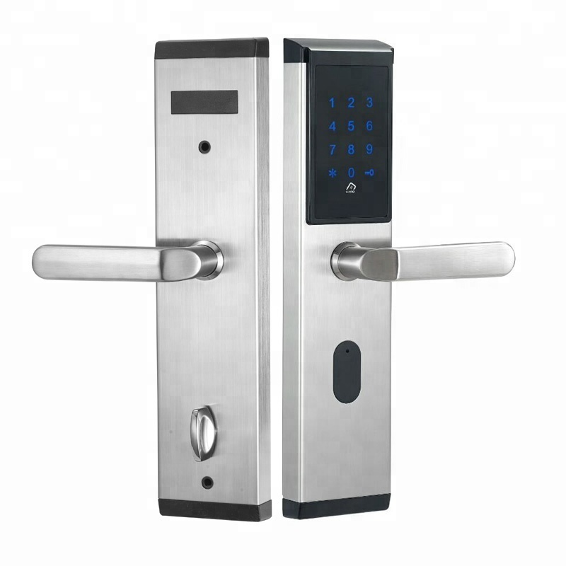 Number code door lock smart blue tooth key lock with swipe card door entry systems