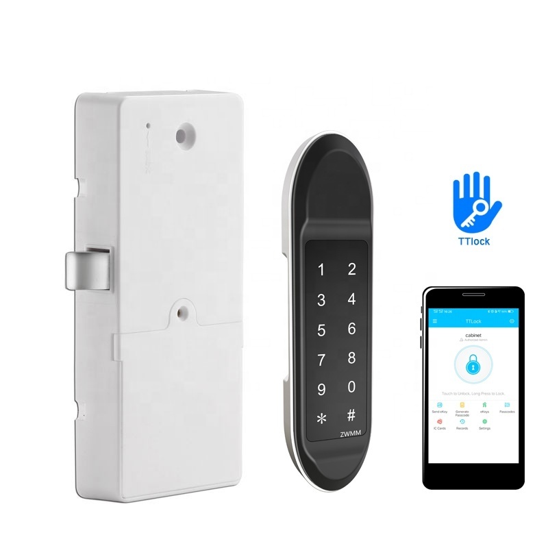 TTlock safe password wireless smart blue tooth cabinet lock with key code FOR sauna locker