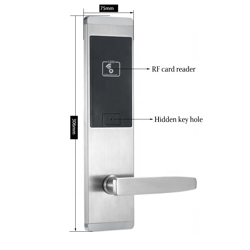 Hotel/ motel key card door locks system with T57/M1 card reader