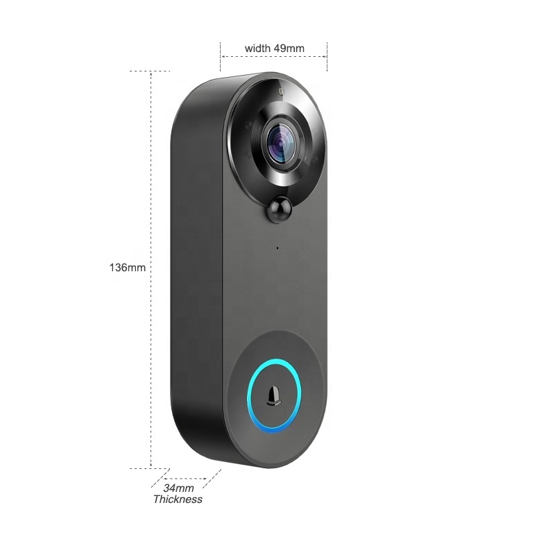 Home Security Smart Wireless Visual Door Bell Camera HD 1080P IP Doorbells Cam Tuya Wifi Intercom Ring Video Doorbell Waterproof