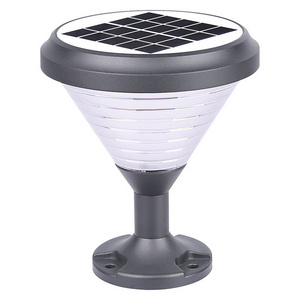 hot selling high lumen Intelligent control solar gate pillar light outdoor garden wall square post main gate fence lamp