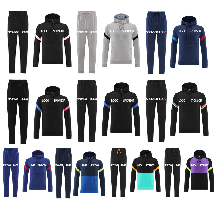 2022 High Quality Factory Football Kits Men Club Team Soccer Hoodies Sweater Suit