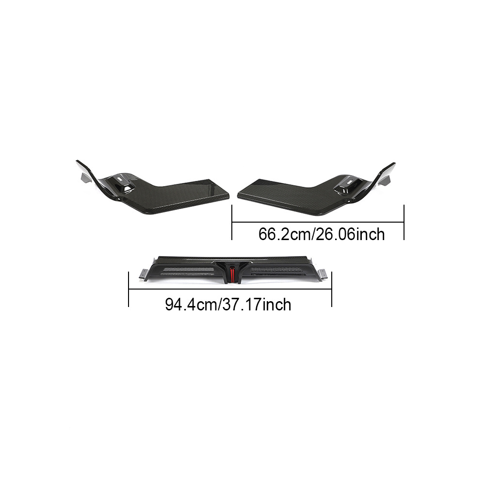 Fashion Refit Carbon Fiber Front Lip Middle Wing Spoiler Rear Diffuser Auto Body Kits for Porsche Macan