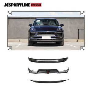 Fashion Refit Carbon Fiber Front Lip Middle Wing Spoiler Rear Diffuser Auto Body Kits for Porsche Macan