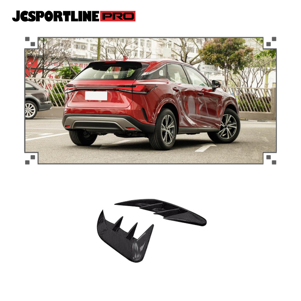 New Arrival Body Kits For Lexus RX350 RX350H RX450 carbon fiber Gloss Rear Bumper Diffuser Spoiler Lip Splitters