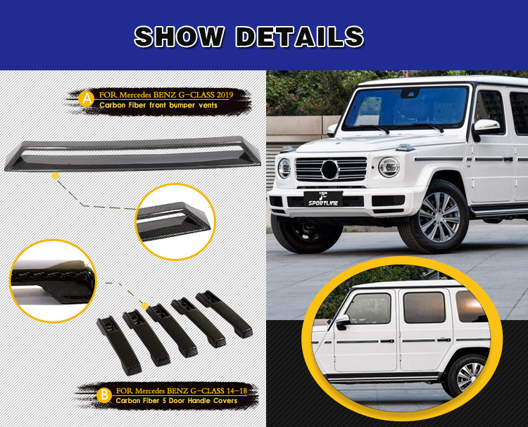 Customize OEM ODM Facelift Upgrade Auto Parts Full Carbon Fiber Body Kits for Mercedes-Benz G-Class AMG