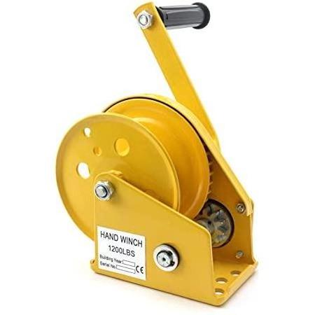 1800lbs Self Locking Automatic Brake Manual Hand Winch With Friction Brake Rope Winch