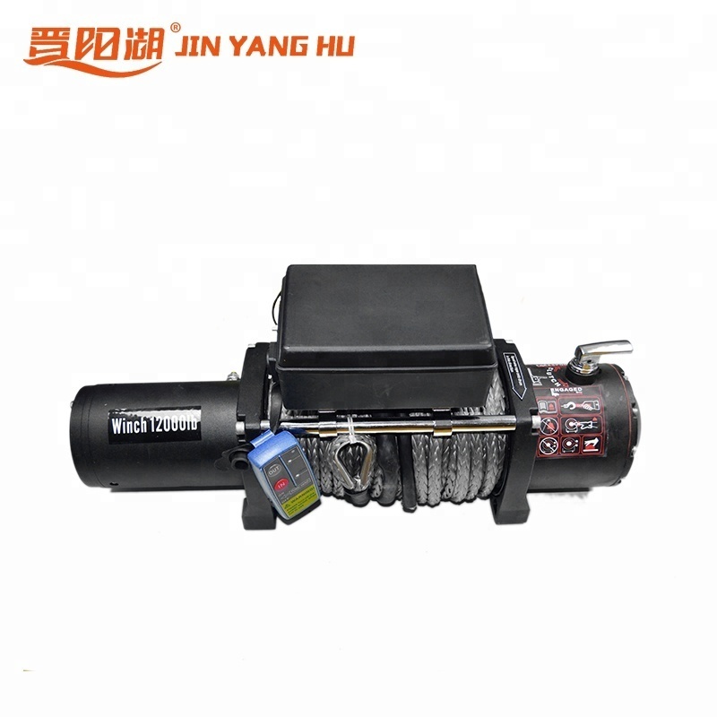 12V/24V electric recovery winch 3000/6000/8000/12000 lbs - steel cable - with wireless remote controller