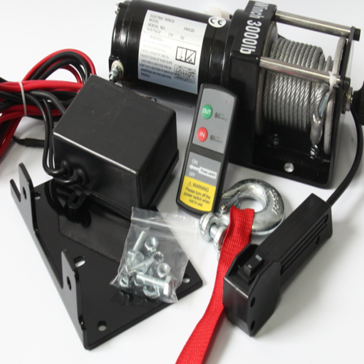 3000/8000/9500/12000/13500/15000lbs pulling auto 4x4 anchor manual 12v electric mini atv winch with synthetic rope