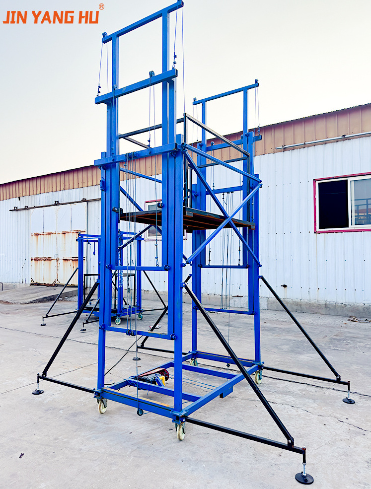 JIN YANG HU 4m 5m 6m 8m electric scaffold lift in warehouse electric scaffolding device