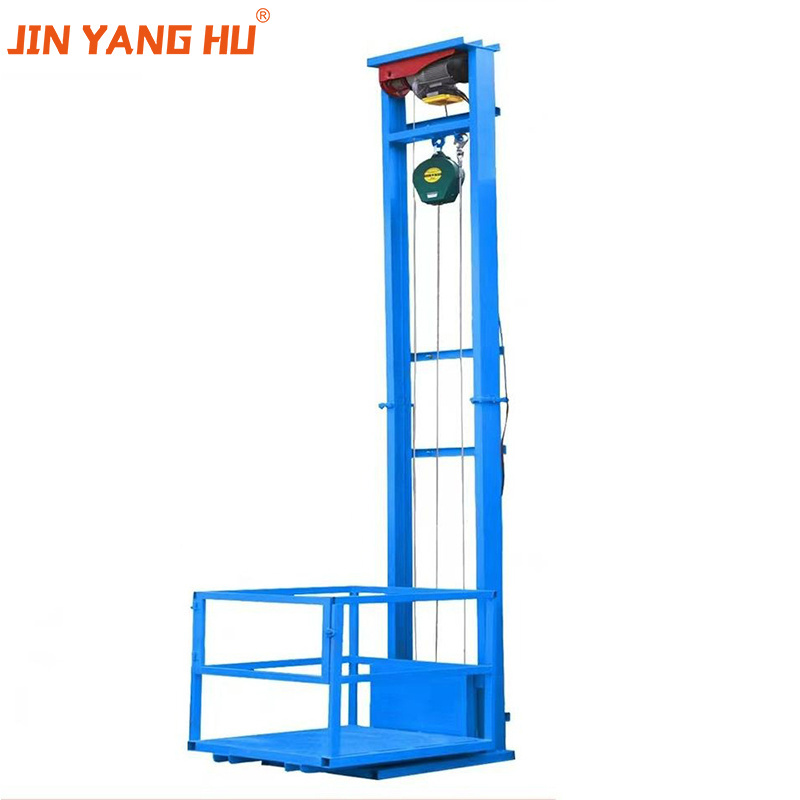 JIN YANG HU Electric Cargo Lift Elevator Remote Controlled Ladder Electric Lifting Platform for Warehouse Factory