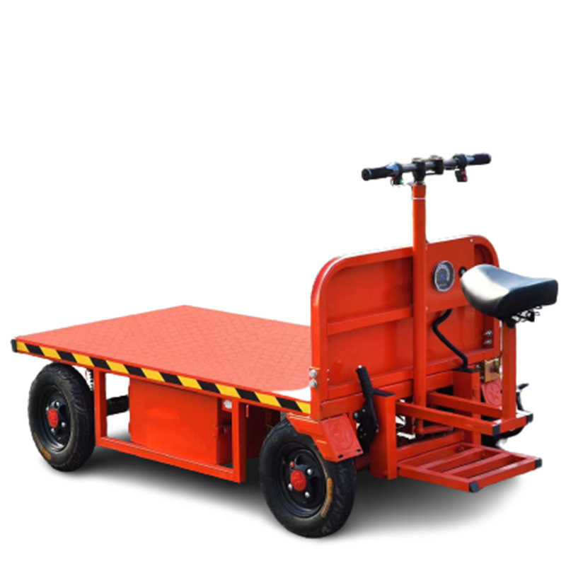 JIN YANG HU 500KG Electric Flatbed Trolley Four-wheel Small Electric platform truck for Warehouse Construction Sites