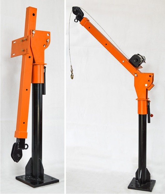 JIN YANGHU 500KG-1000KG column mounted jib truck crane jeep pick up crane