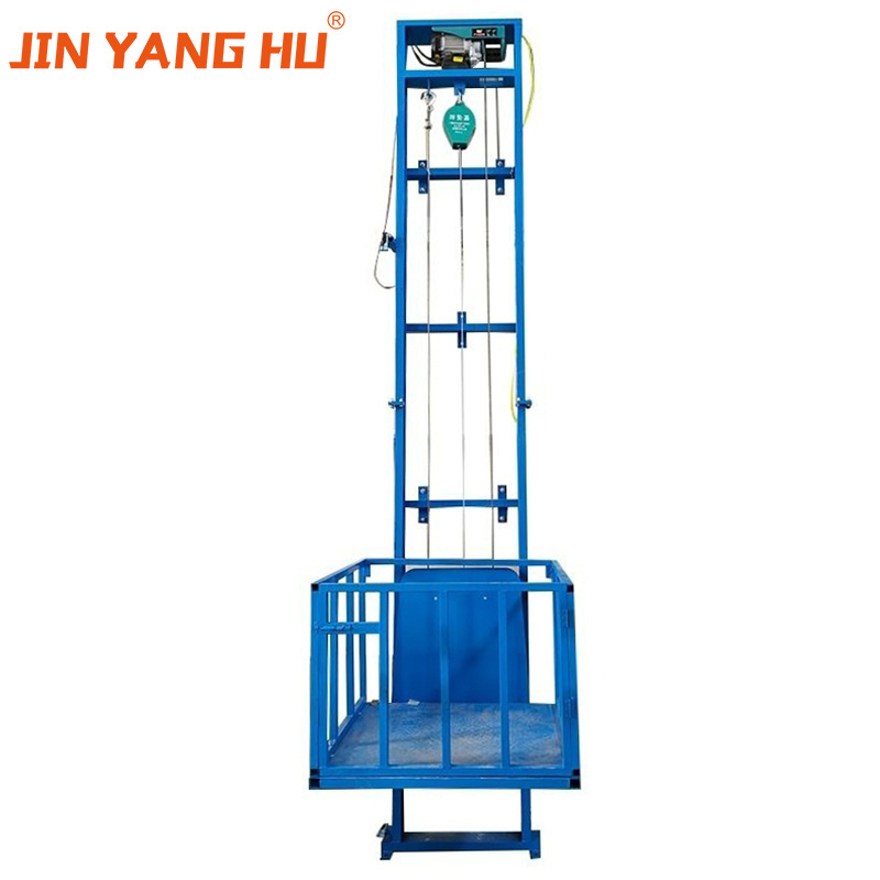 JIN YANG HU Electric Cargo Lift Elevator Remote Controlled Ladder Electric Lifting Platform for Warehouse Factory