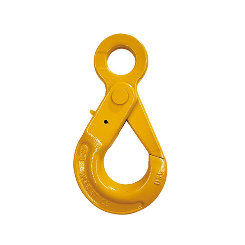 JINYANGHU Hot selling Alloy Steel G80 European Type Lifting Rigging Hoist Eye Hook Safety Self-locking Hook