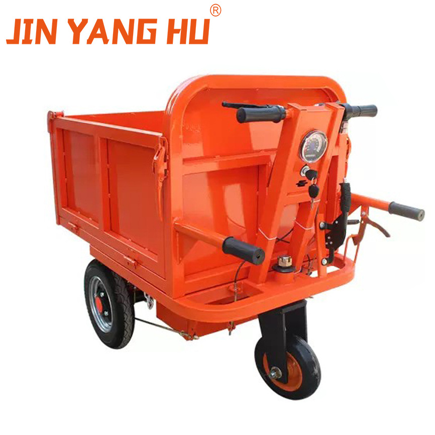 JIN YANG HU 1000KG Mini Electric Dumper Truck Three-wheel  Electric Tricycle Dump Truck for Brick Construction