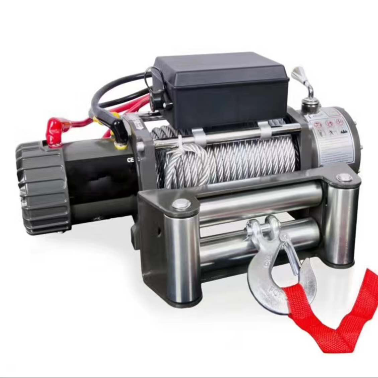 Hot sell  mini 12v/24v wire rope electric boat power hoist winch factory in stock 2000-17000lbs